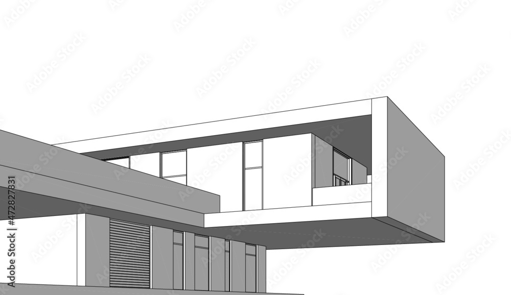 home design architectural drawing vector illustration home design architectural drawing vector illustration