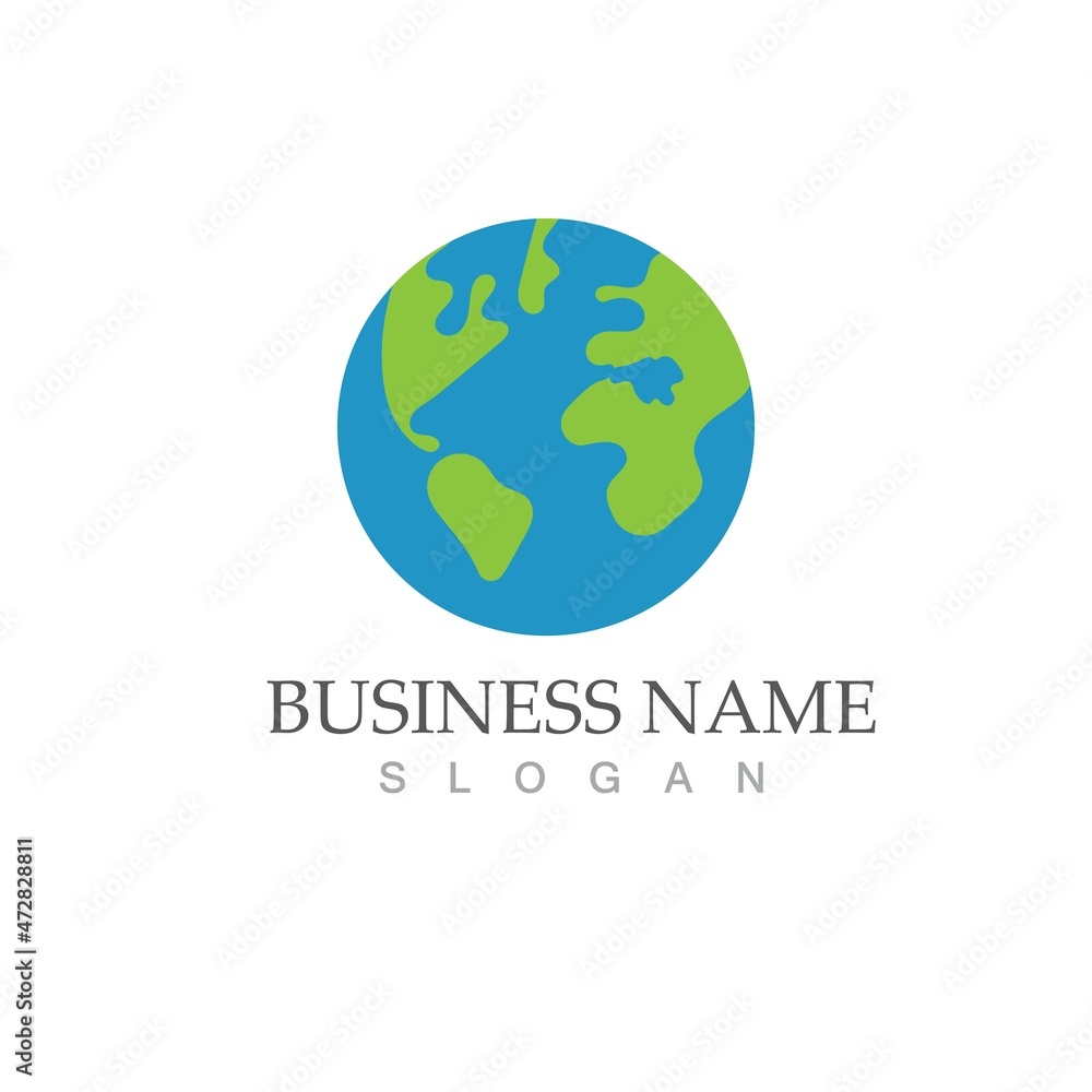 globe logo vector design template