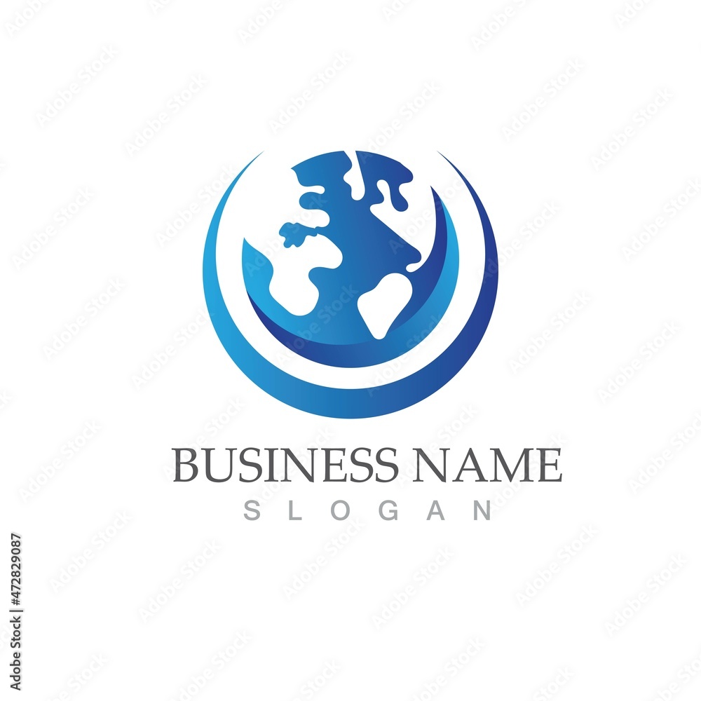 globe logo vector design template globe logo vector design template
