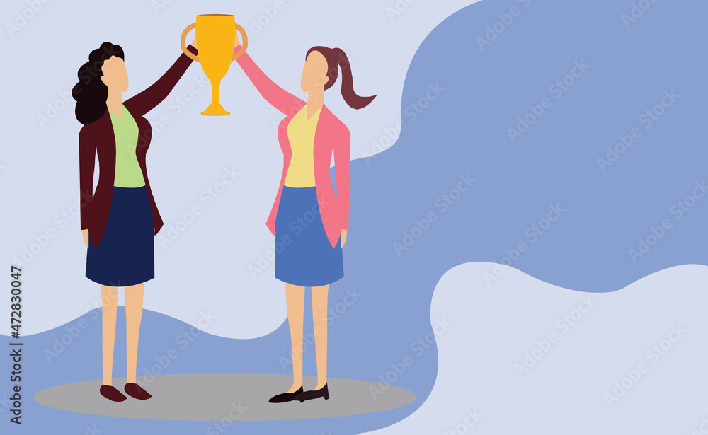 2D illustration business success concept 2D illustration business success concept
