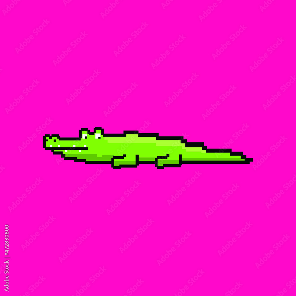 crocodile pixel art crocodile pixel art