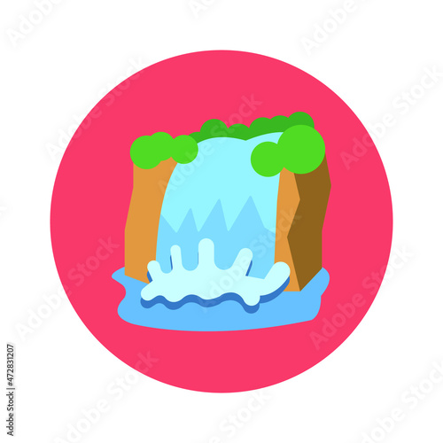 Landscape river Vector icon which is suitable for commercial work and easily modify or edit it

