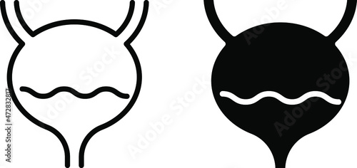 Set of urinary bladder icon , vector