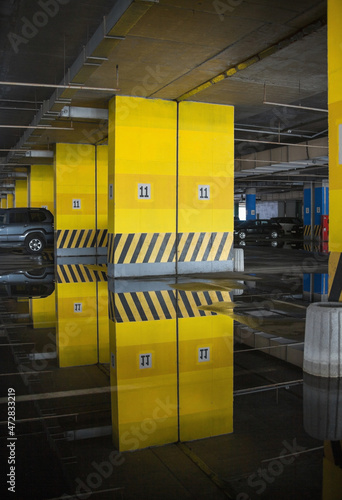 Parking under the building. photo