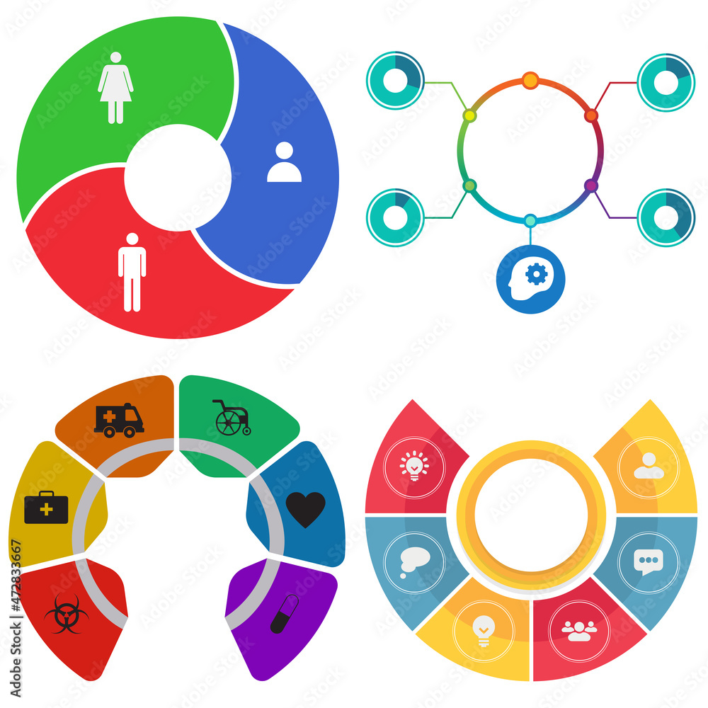 Business infographics. Set of pie chart Business infographics. Set of pie chart