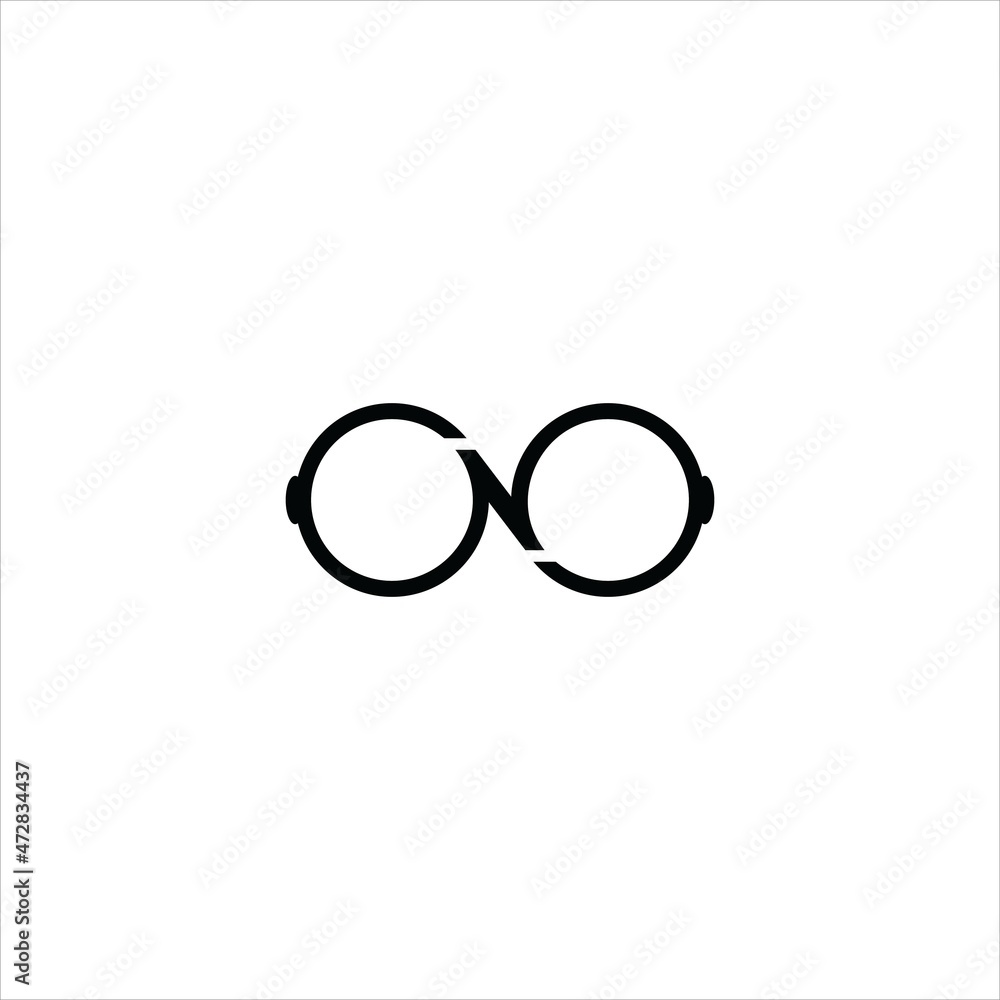 letter n logo vector template for glasses