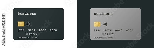 Business plastic bank card design template