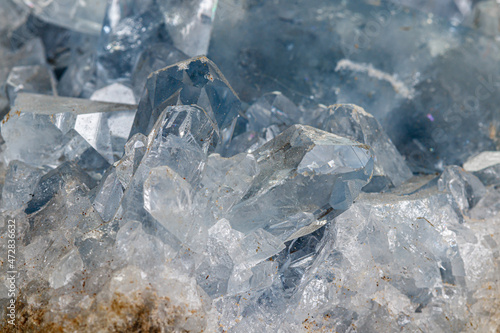 Принти на полотні Macro mineral stone Celestine in the breed a white background