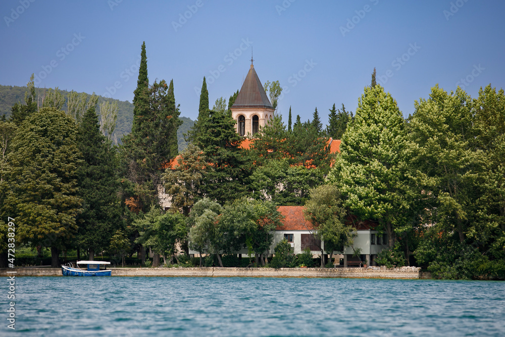 Fototapeta premium Visovac Monastery, Krka National Park, Croatia