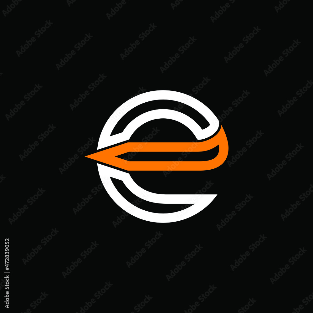 Initial letter E or alphabet E. Vector logo design Initial letter E or alphabet E. Vector logo design