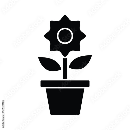 flower pot Vector icon which is suitable for commercial work and easily modify or edit it


