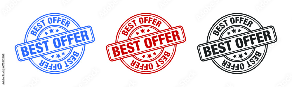 Best Offer - Stamp, Imprint, Seal Template. Grunge Effect. Vector Stock Illustration. Best Offer - Stamp, Imprint, Seal Template. Grunge Effect. Vector Stock Illustration.