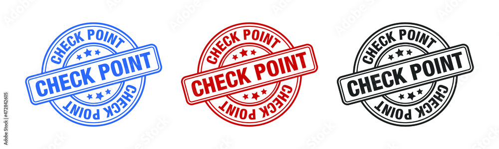 Check Point - Stamp, Imprint, Seal Template. Grunge Effect. Vector Stock Illustration. Set Check Point - Stamp, Imprint, Seal Template. Grunge Effect. Vector Stock Illustration. Set