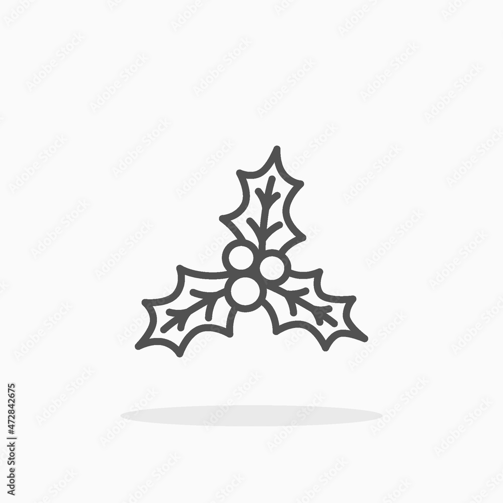 Mistletoe icon. Editable Stroke and pixel perfect. Outline style. Vector illustration. Enjoy this icon for your project. Mistletoe icon. Editable Stroke and pixel perfect. Outline style. Vector illustration. Enjoy this icon for your project.