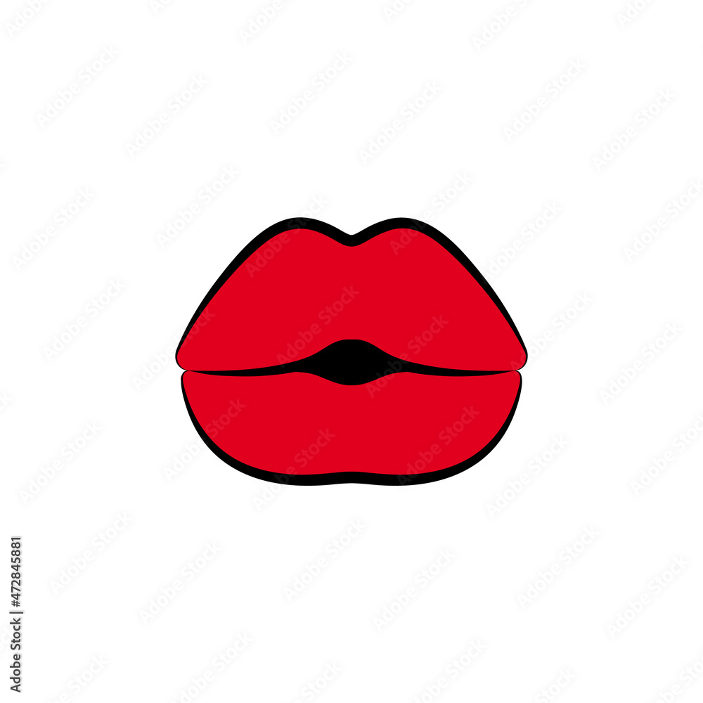 Sexy woman red lips, female open beauty mouth Sexy woman red lips, female open beauty mouth