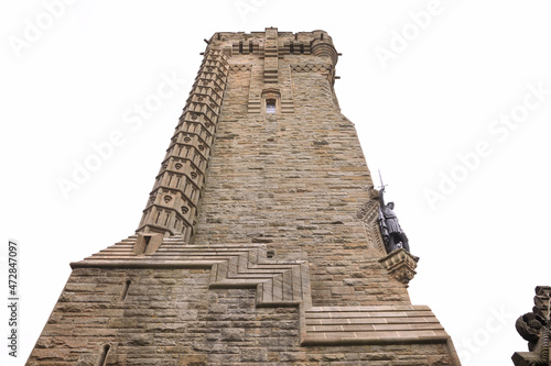 Foto view from the base of wallace monument in stirling