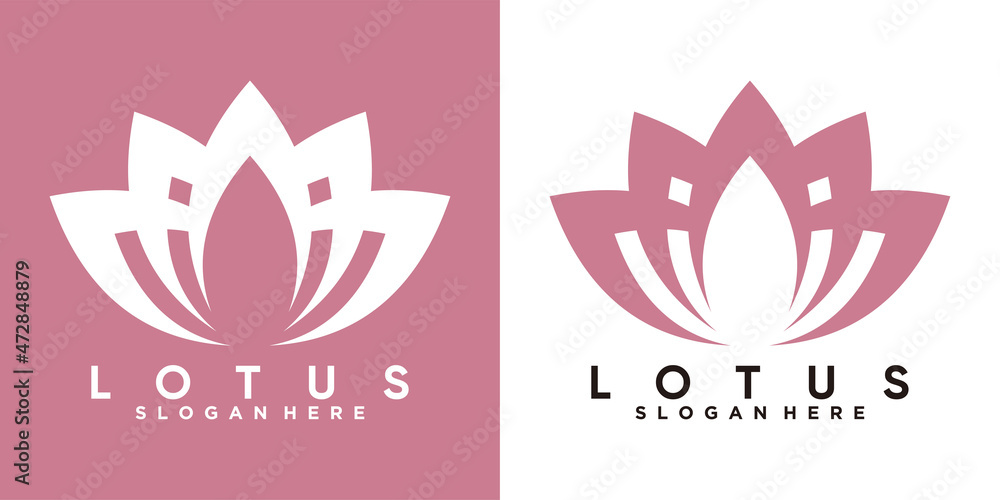 lotus logo design with creativ concept lotus logo design with creativ concept