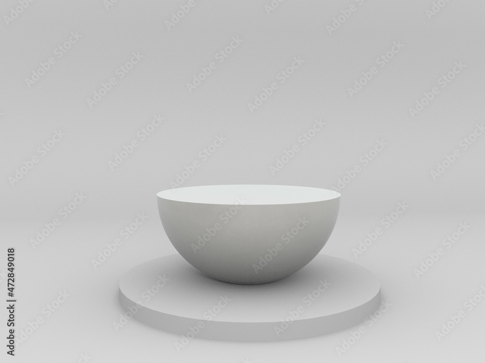 Podium for product presentation, white abstract geometry 3d render, 3d illustration Podium for product presentation, white abstract geometry 3d render, 3d illustration
