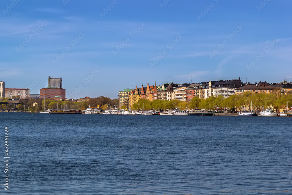 View of Norr Malarstrand, Stockholm, Sweden