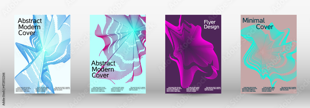 Modern abstract background. Modern design template. Future futuristic template with abstract current forms for banner design, poster, booklet, report, journal.