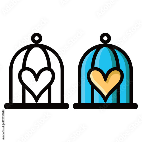 love cage logo icon vector