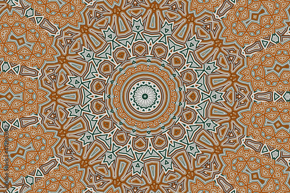 Abstract kaleidoscope background. kaleidoscope texture design. multicolor kaleidoscope. Kaleidoscopic pattern. Mandala pattern. Batik Pattern