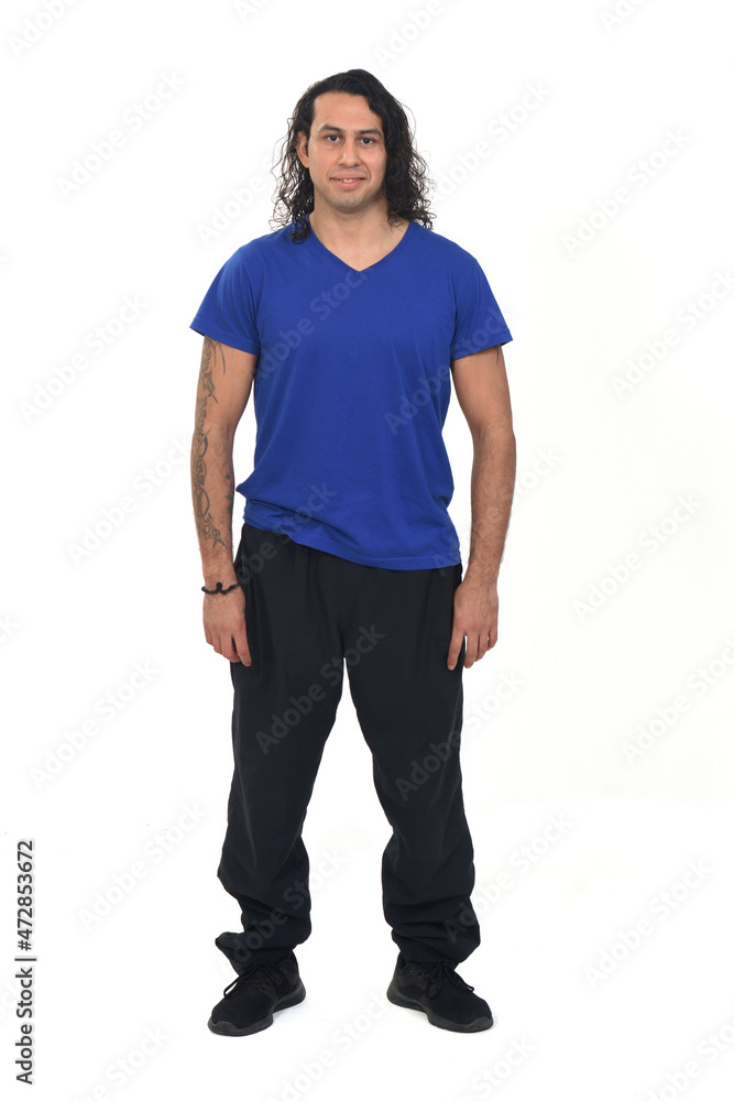 front view of a man with sportswear on white background front view of a man with sportswear on white background
