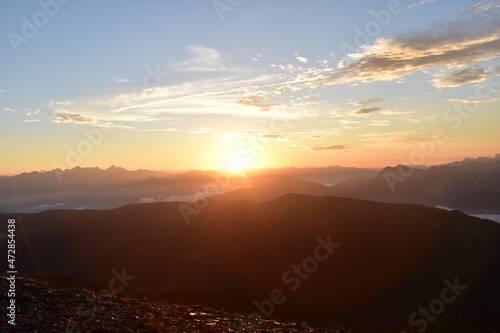 Sunrise in the Alps. I took this picture of a stunning sunrise in the alps. The colors are very potent and warm. 