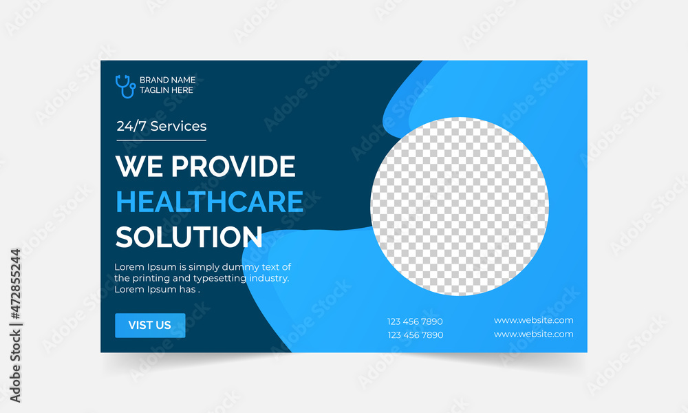 Medical healthcare youtube thumbnail and web banner template Medical healthcare youtube thumbnail and web banner template