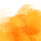 Orange watercolor brush stroke background 