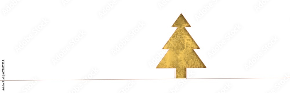 Fototapeta premium merry christmas card modern 3d minimal tree