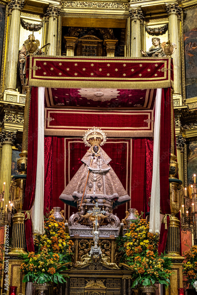 Interior of Royal Monastery of Santa Maria de Guadalupe. Caceres, Spain.