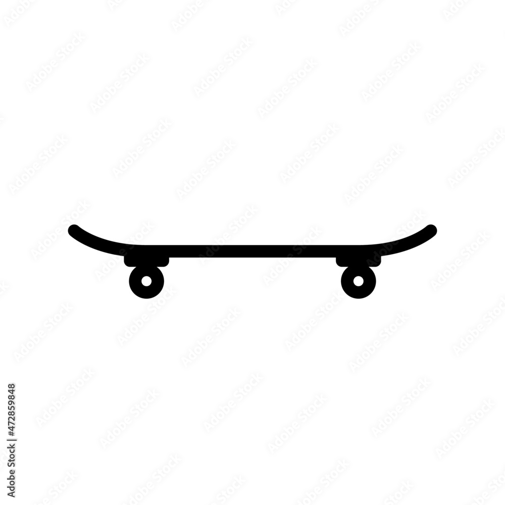 Skate board Minimalistic Flat Line Vector Logo Outline Stroke Icon Pictogram Symbol