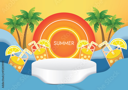 hello summer sale background hot season