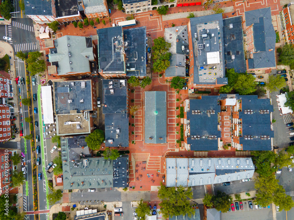 Old Town Hall aerial view at 32 Derby Square in Historic city center of Salem, Massachusetts MA, USA. Old Town Hall aerial view at 32 Derby Square in Historic city center of Salem, Massachusetts MA, USA.