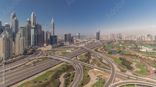 Dubai Marina highway intersection spaghetti junction timelapse