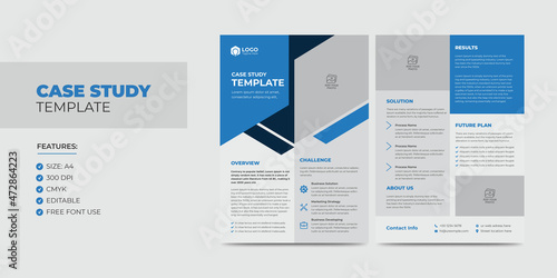 Case Study Template. Corporate Modern Business Double Side Flyer and Poster Template. Modern Case Study Design