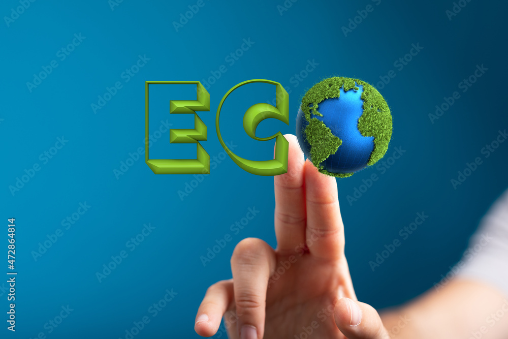 Eco inscription word on the background Eco inscription word on the background