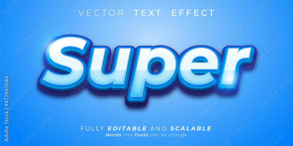 Editable text effect - Super 3d text style concept Editable text effect - Super 3d text style concept