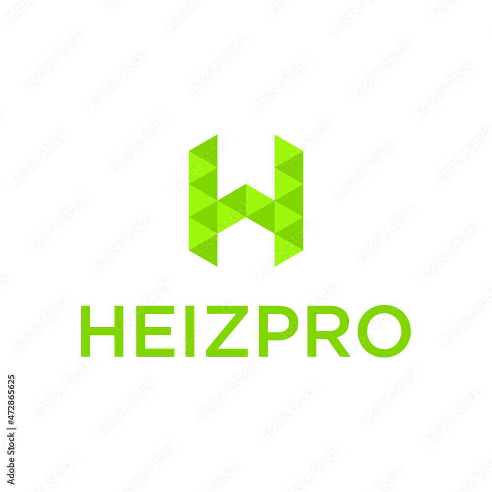 h letter in home green company logo h letter in home green company logo