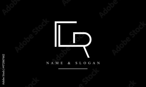 RC, CR, R, C abstract letters logo monogram