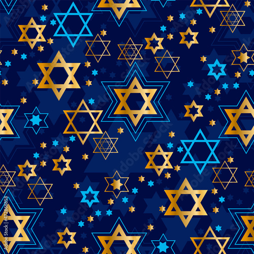 Israel Magen David star Hanukkah selebration photo