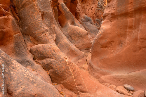 USA, Utah. Grand Staircase Escalante National Monument, Cottonwood Narrows displays colorful sandstone formation.