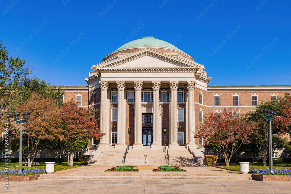 Sunny view of the Dedman College in Southern Methodist University