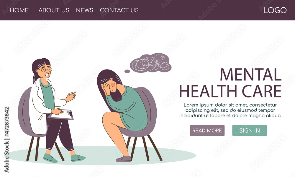 Web template Help of doctor psyhologist to Woman suffers from depression mental health diseases or Bipolar disorder. Web template Help of doctor psyhologist to Woman suffers from depression mental health diseases or Bipolar disorder.