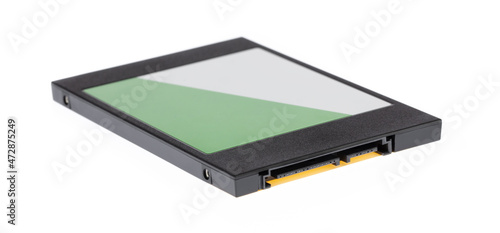 Solid state drive (SSD) isolated on a white background