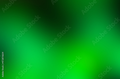 Blurred green color background. Gradient, smooth gradation bright design. Template concept photo