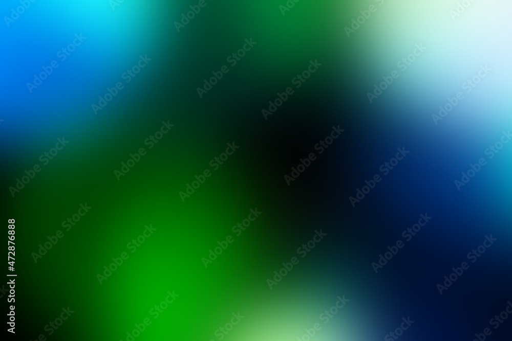Blurred blue and green color background. Gradient, smooth gradation bright design. Template concept photo