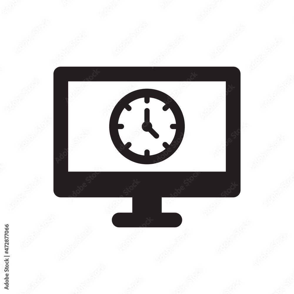 Computer Time Icon Computer Time Icon