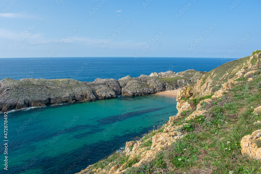 view of the coast of the region sea in Liencres, Cantabria view of the coast of the region sea in Liencres, Cantabria